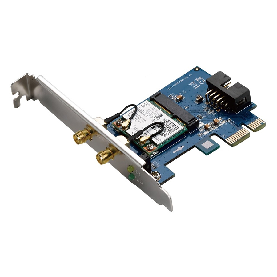 Card Mạng Wifi Asus PCE-AC55BT PCI-e a/b/g/n/ac 2.4GHz/5GHz 300+867Mbps - Hàng Chính Hãng