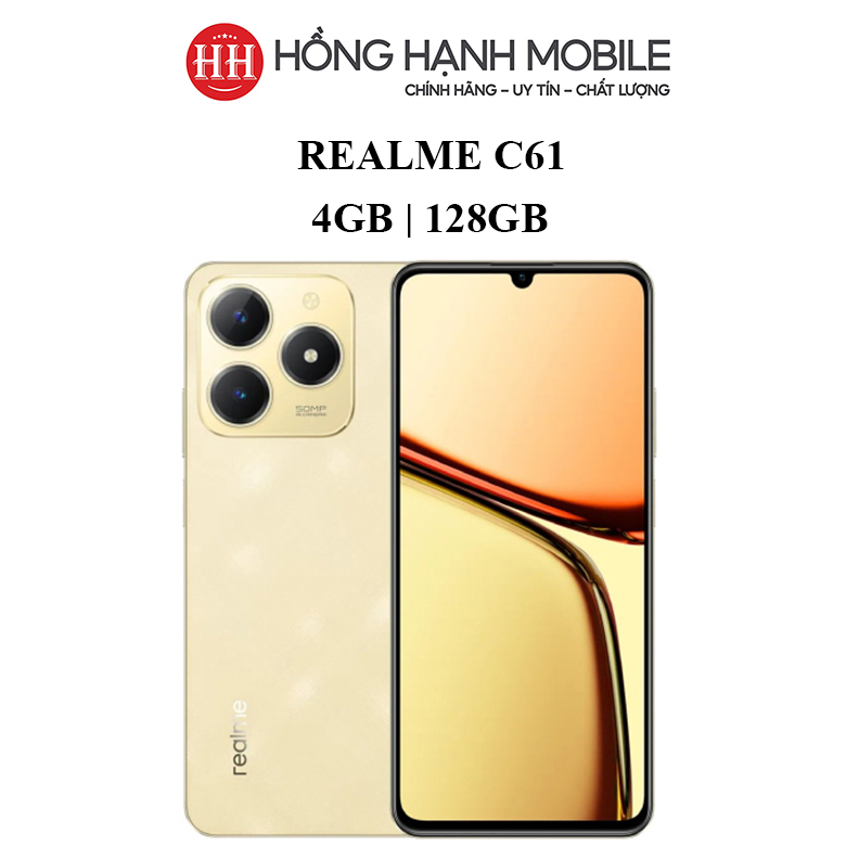 Điện Thoại Realme C61 4GB/128GB - Hàng Chính Hãng