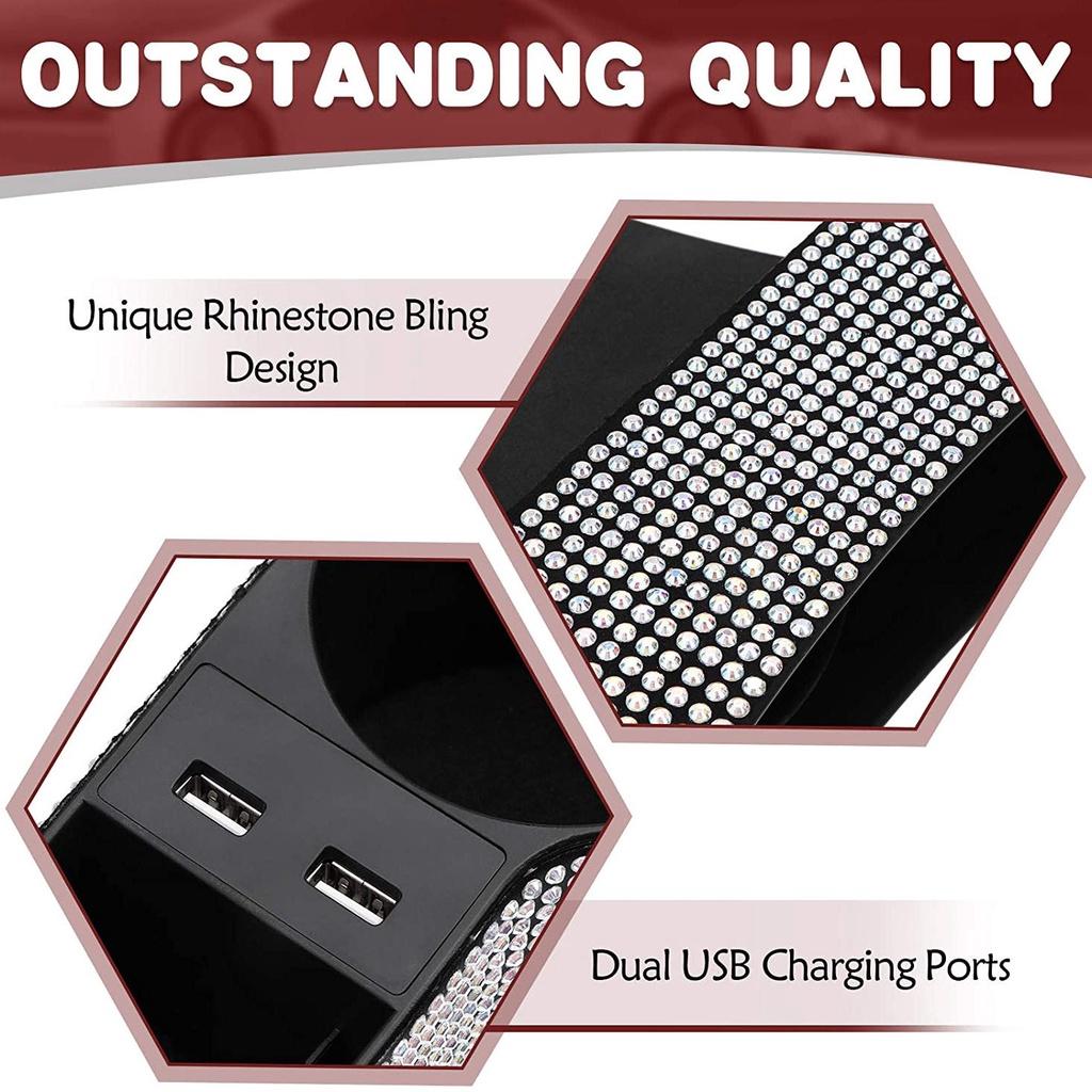 Hộp đựng đồ gắn khe hở ghế ngồi xe hơi có cổng sạc usb tiện dụng