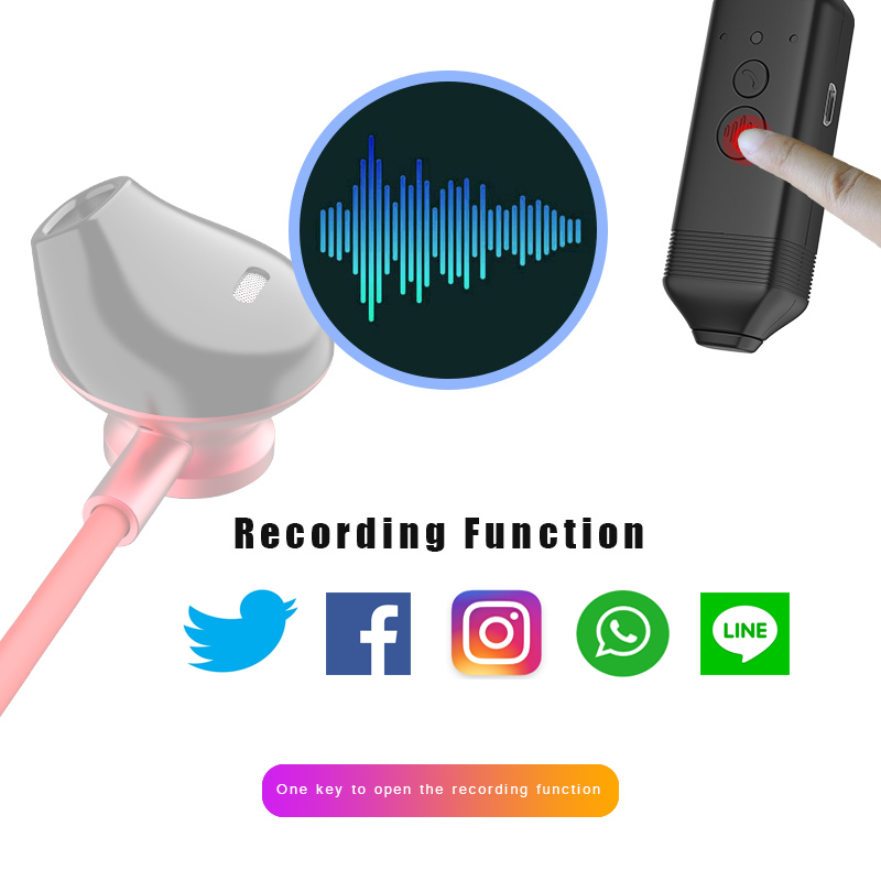Tai nghe ghi âm cuộc gọi trên điện thoại di động Tai nghe ghi âm Bluetooth Tai nghe theo dõi cuộc gọi thoại Tai nghe ghi âm Chức năng bút Màu sắc tai nghe: WT-RS1-RED