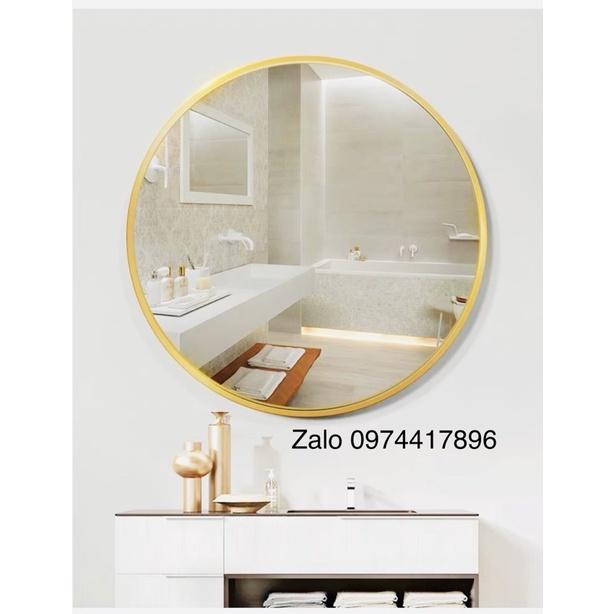 Gương treo tường cao cấp . Gương khung kim loại mạ vàng gold luxury.️️️️️