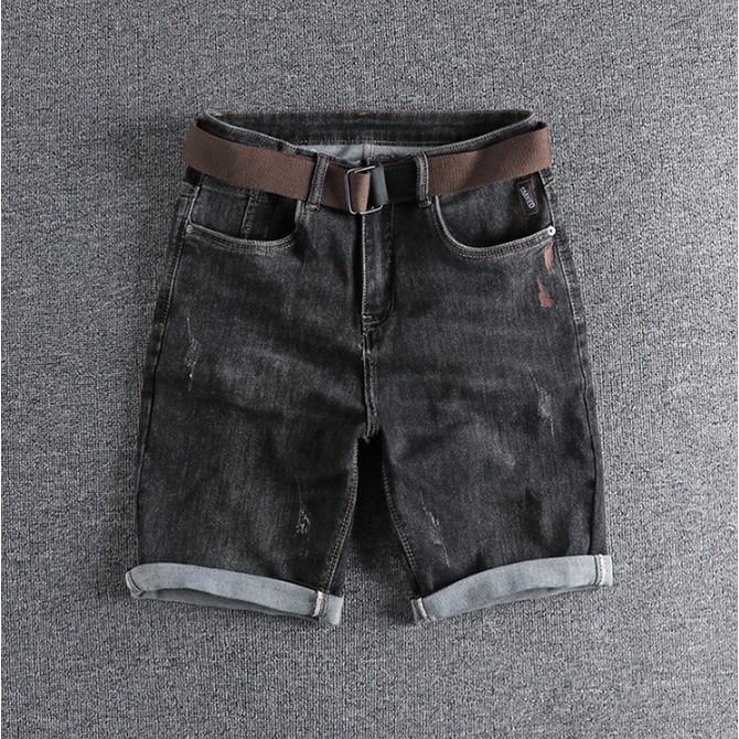 Quần short jean phong cách Retro - xanh