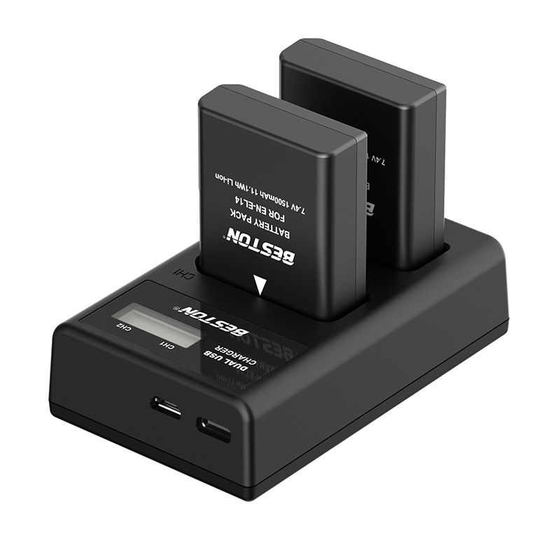 Hình ảnh Bộ Pin EN-EL14 1500mAh + Sạc Beston Dùng Cho Máy Ảnh Nikon D3100 D3200 D3300 D3400 D5100 D5200 D5300 D5500 D5600 P7000 - hàng nhập khẩu