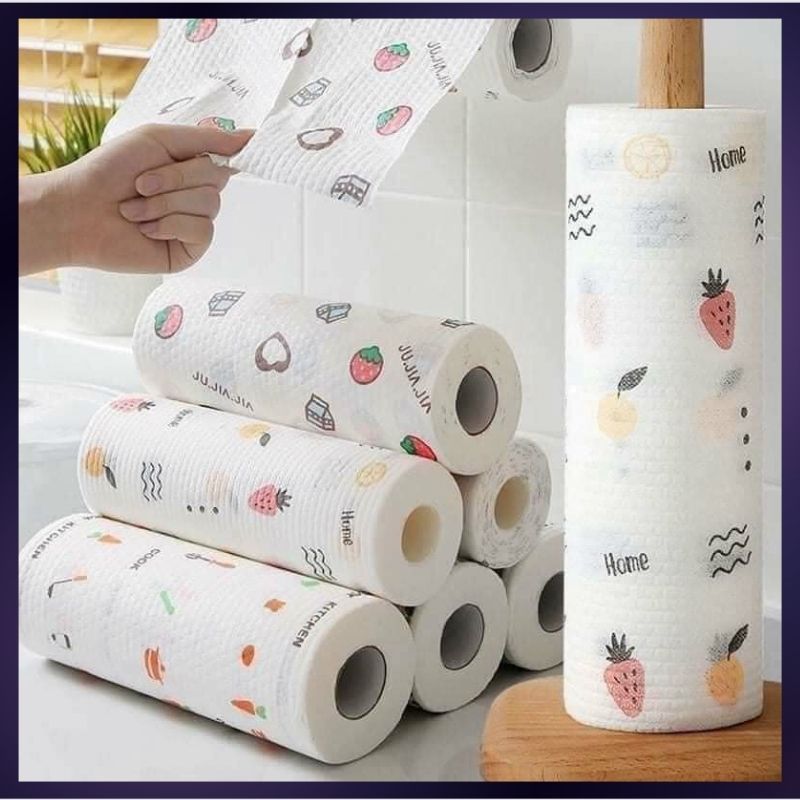 Combo 5 cuộn khăn lau bếp đa năng siêu dai siêu thấm