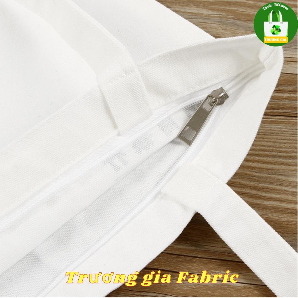Túi vải bố Canvas trơn không in hình Size 36cm x 31cm Trương Gia Túi Vải - Túi Canvas