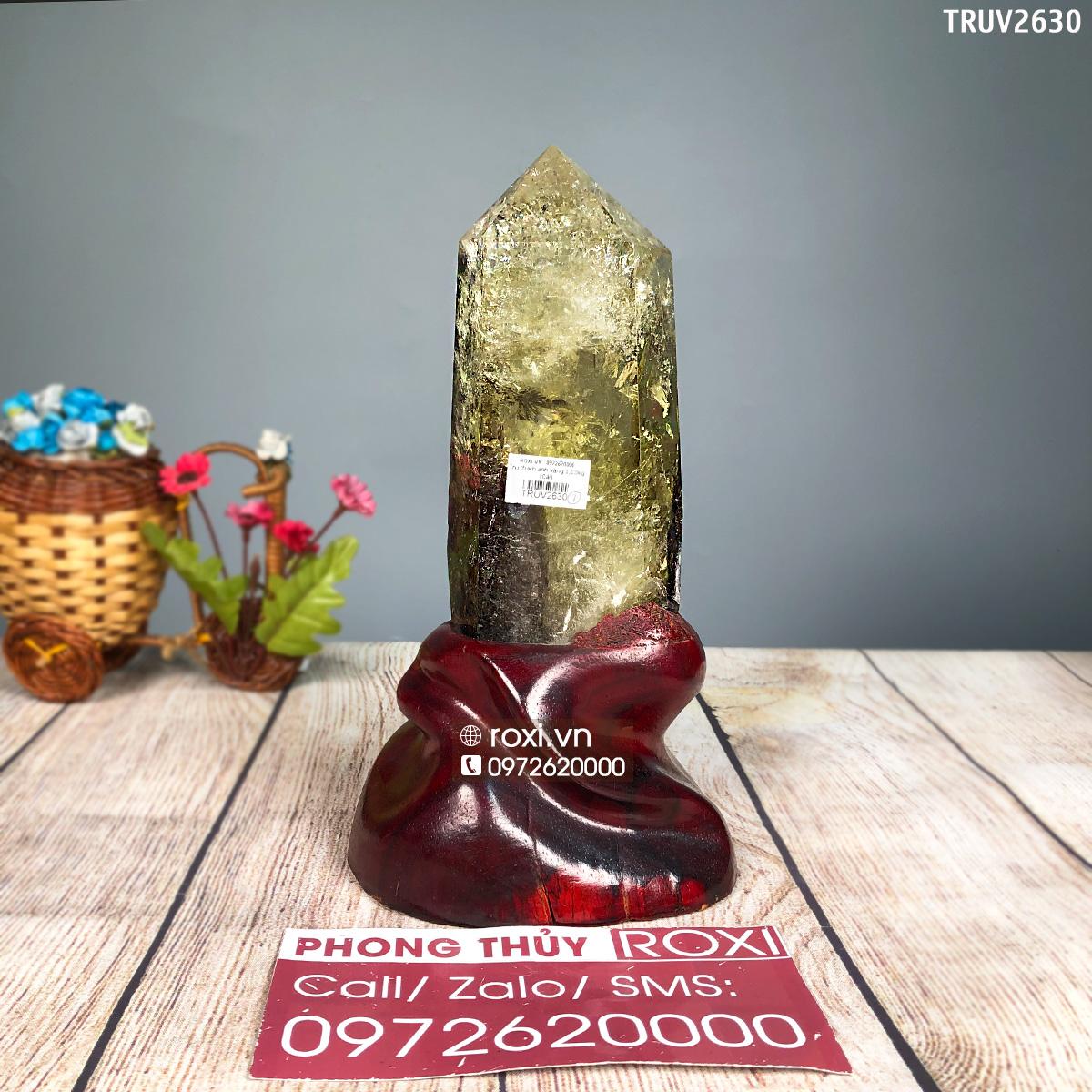 Trụ Đá Thạch Anh vàng 1,13kg