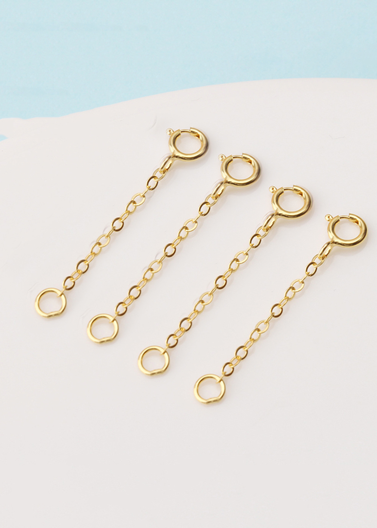 Combo 4 cái charm bạc dây xích trang trí - Ngọc Quý Gemstones