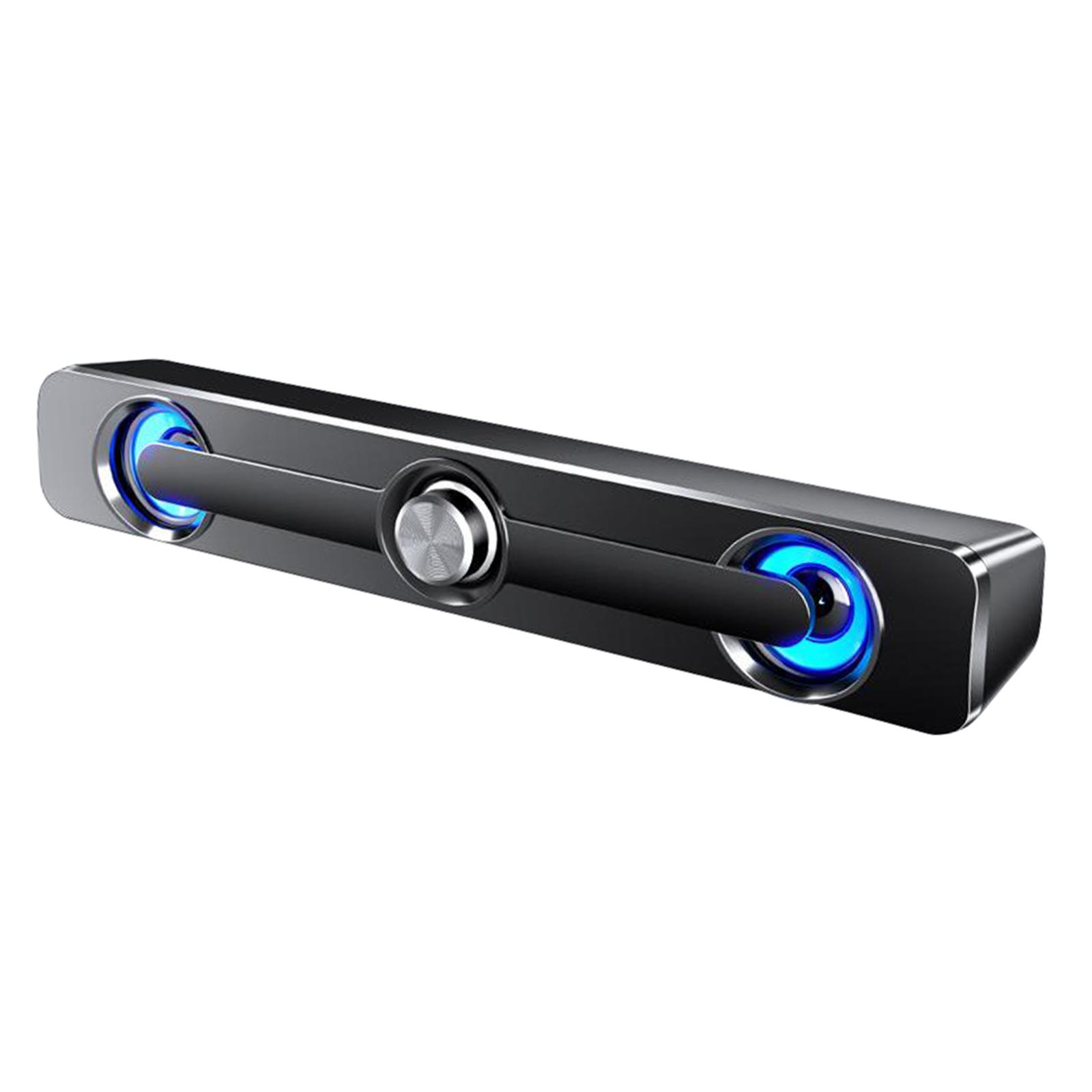 Computer Speakers, Wired Computer Sound Bar, Stereo USB Powered Mini Soundbar Speaker for PC Tablets Desktop Cellphone Laptop