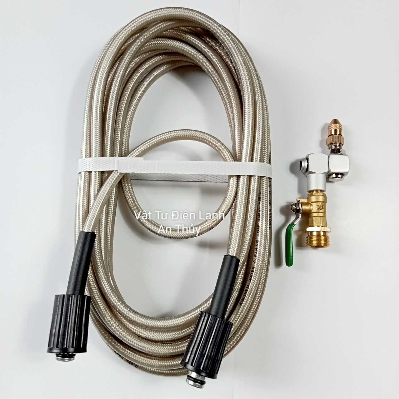 Combo 10 mét dây + béc xoay 360 - Dây xịt vệ sinh máy lạnh điều hòa kèm béc - Dây xịt vệ sinh máy giặt - Dây rửa xe