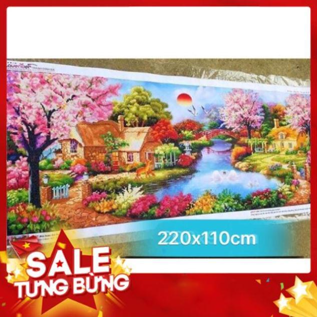 Tranh đính đá thành phẩm tổ ấm hạnh phúc