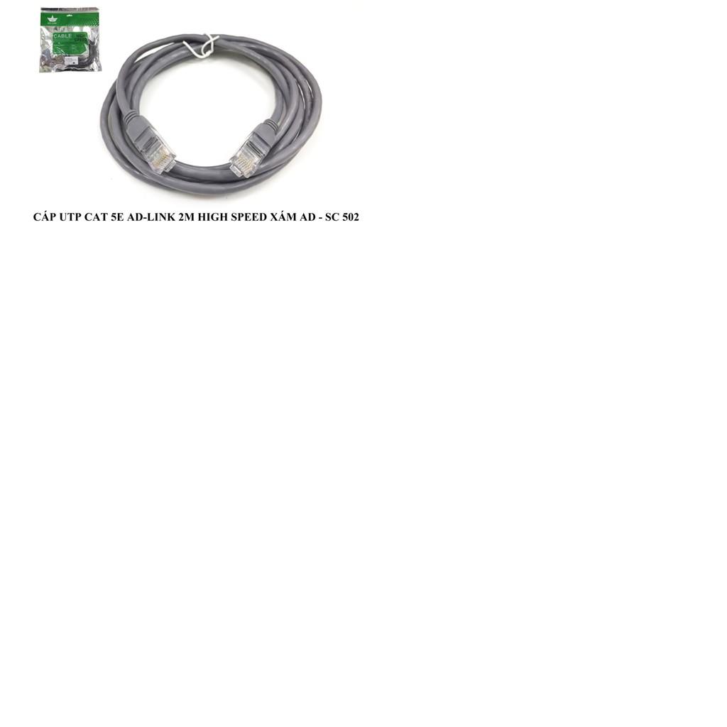 Cáp mạng CAT 5E AD-LINK HIGH SPEED 1M màu xám AD-SC 501