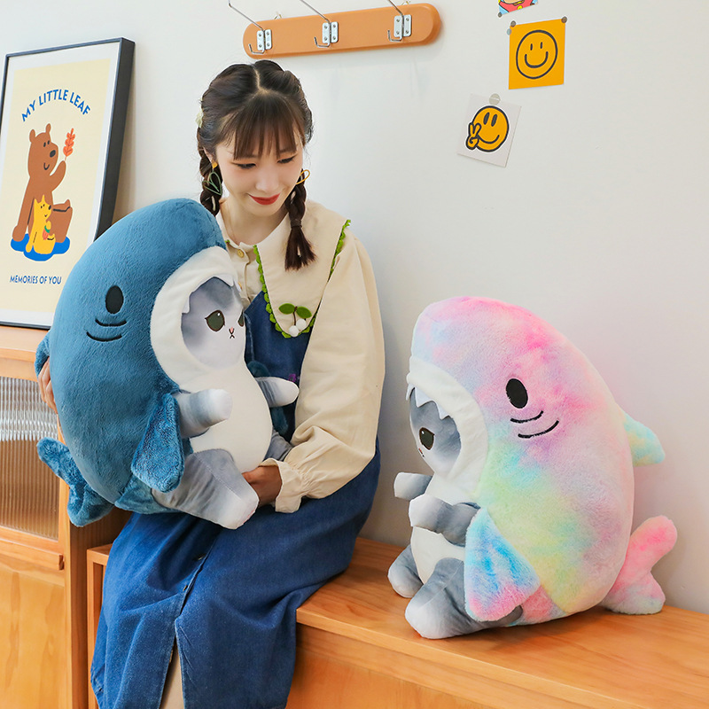 Gấu bông mèo cosplay cá mập, cá mập mèo dễ thương siêu cute cho bé (20cm---&gt;50cm) hàng xịn cao cấp an toàn cho trẻ nhỏ