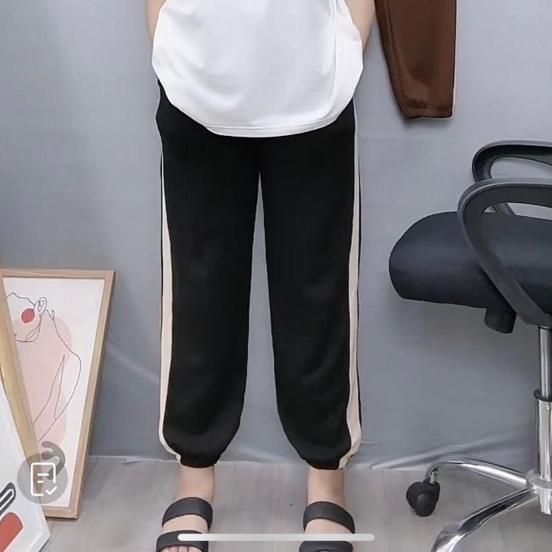 Quần jogger nữ bigsize nữ ống rộng bo gấu BIGSIZE CÔ NHỎ, Quần thể thao 58-95kg SSUON - Màu Nâu Socola
