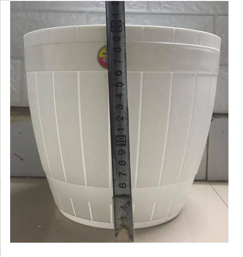 5 Chậu Nhựa Trồng Cây Việt Nhật Plastic No.2227 Màu Trắng