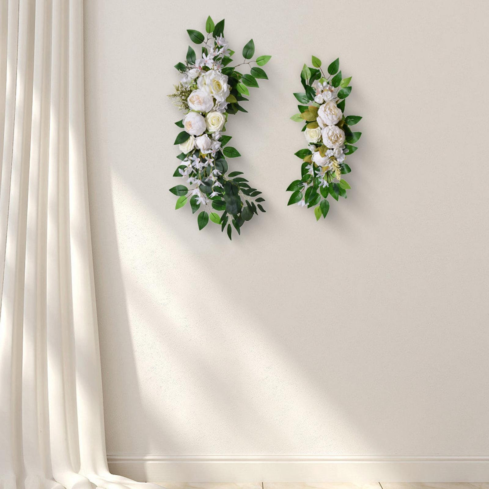 2x Hanging Artificial Flower Arch Decor Decorative for Wedding Background