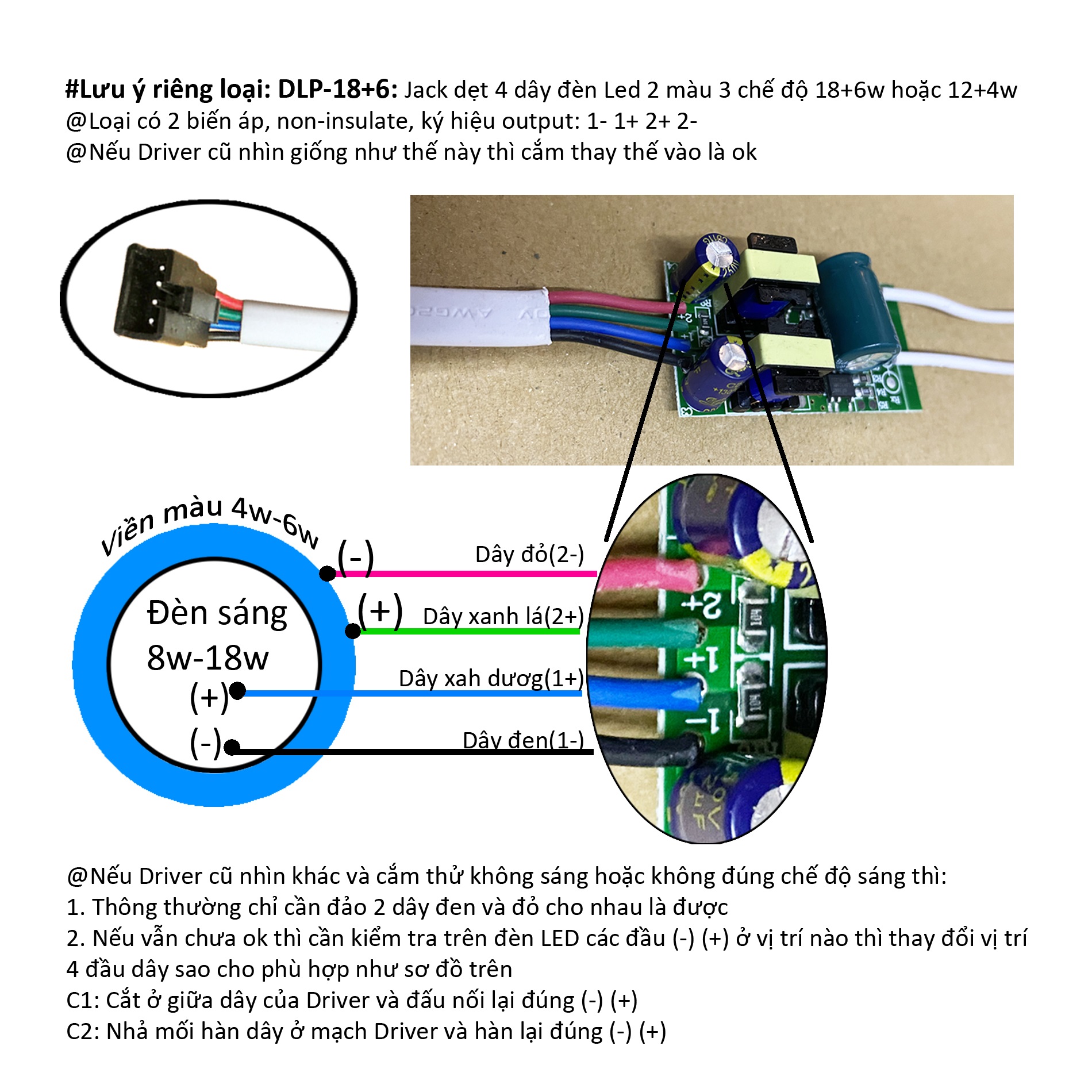 10 Nguồn driver tăng phô chấn lưu đèn Led trần panel ốp nổi hc âm 3w 7w 8w 12w 18w 24w jack tròn hc dẹt DLP-x