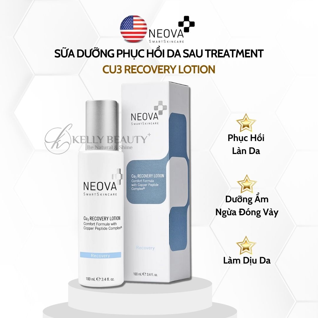 Sữa Dưỡng Phục Hồi Da Sau Treatment NEOVA CU3 Recovery Lotion | Kelly Beauty