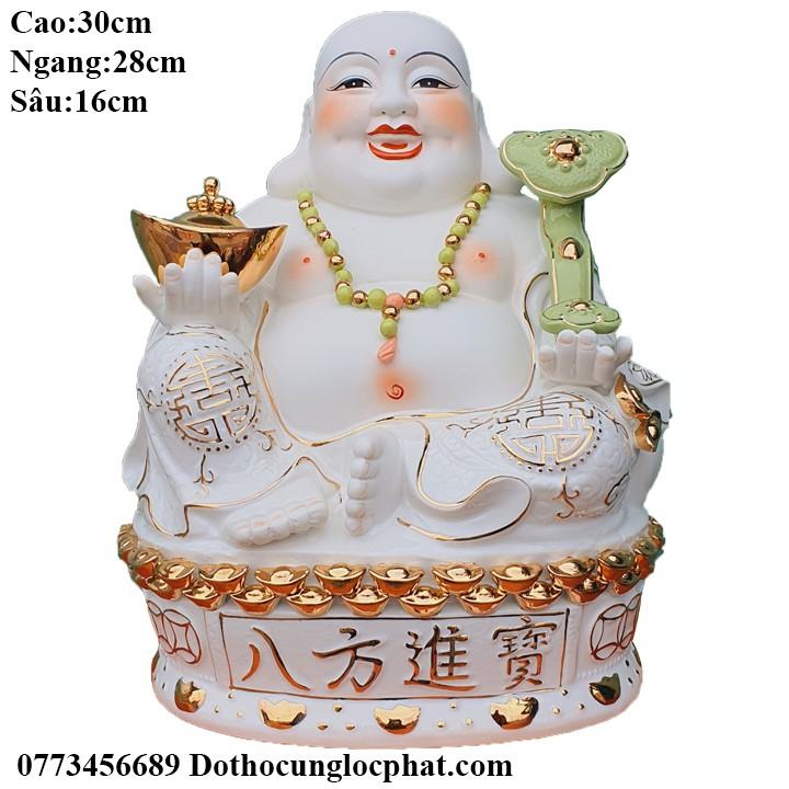Tượng Phật Di Lặc Sứ Cao 35cm