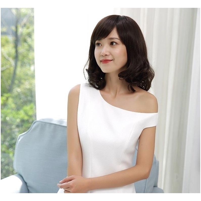 Tóc giả nguyên đầu trung niên, ️Tóc giả đẹp cả đầu xoăn cao cấp -TG676
