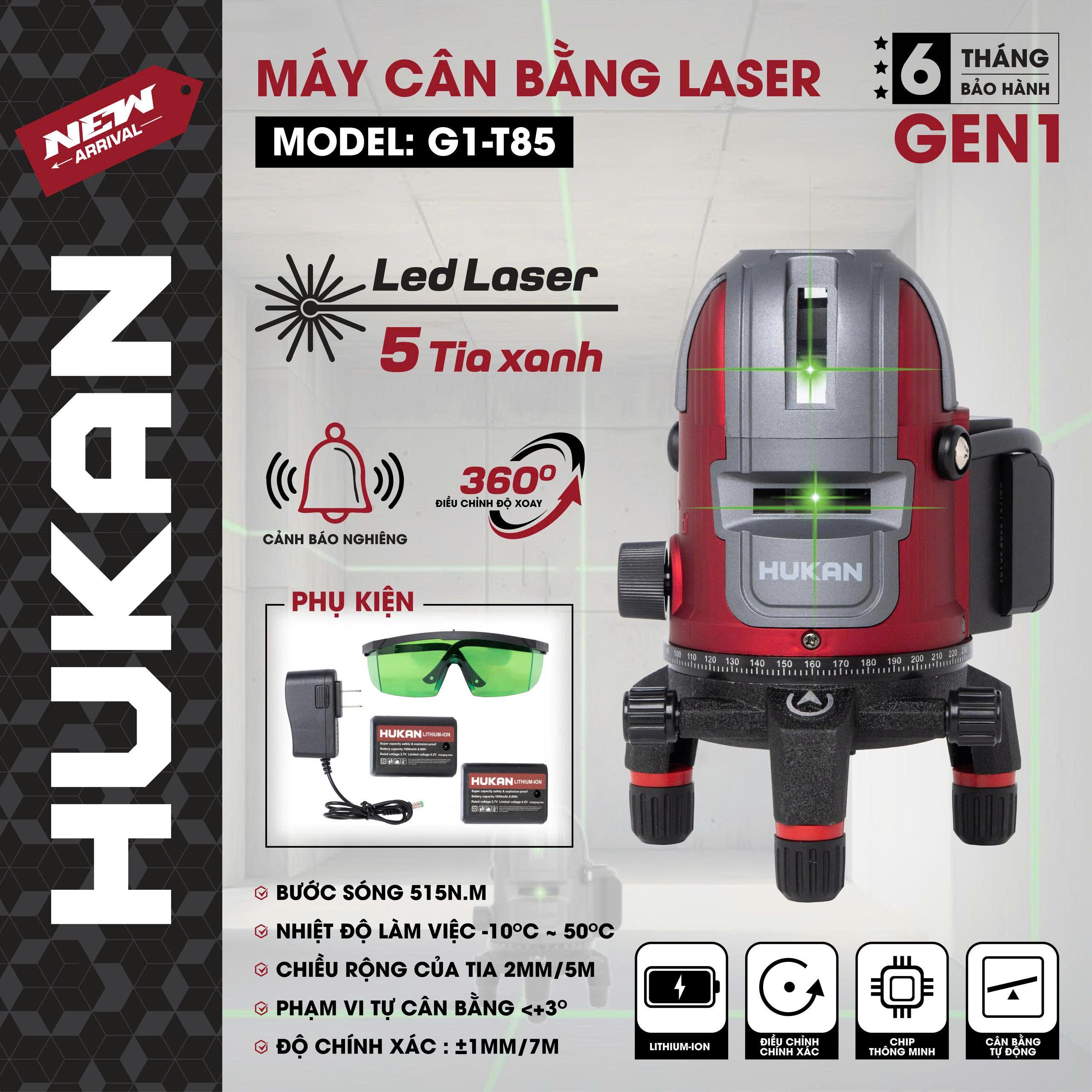MÁY CÂN BẰNG LASER 1MM G1-T85 HUKAN -HÀNG CHÍNH HÃNG
