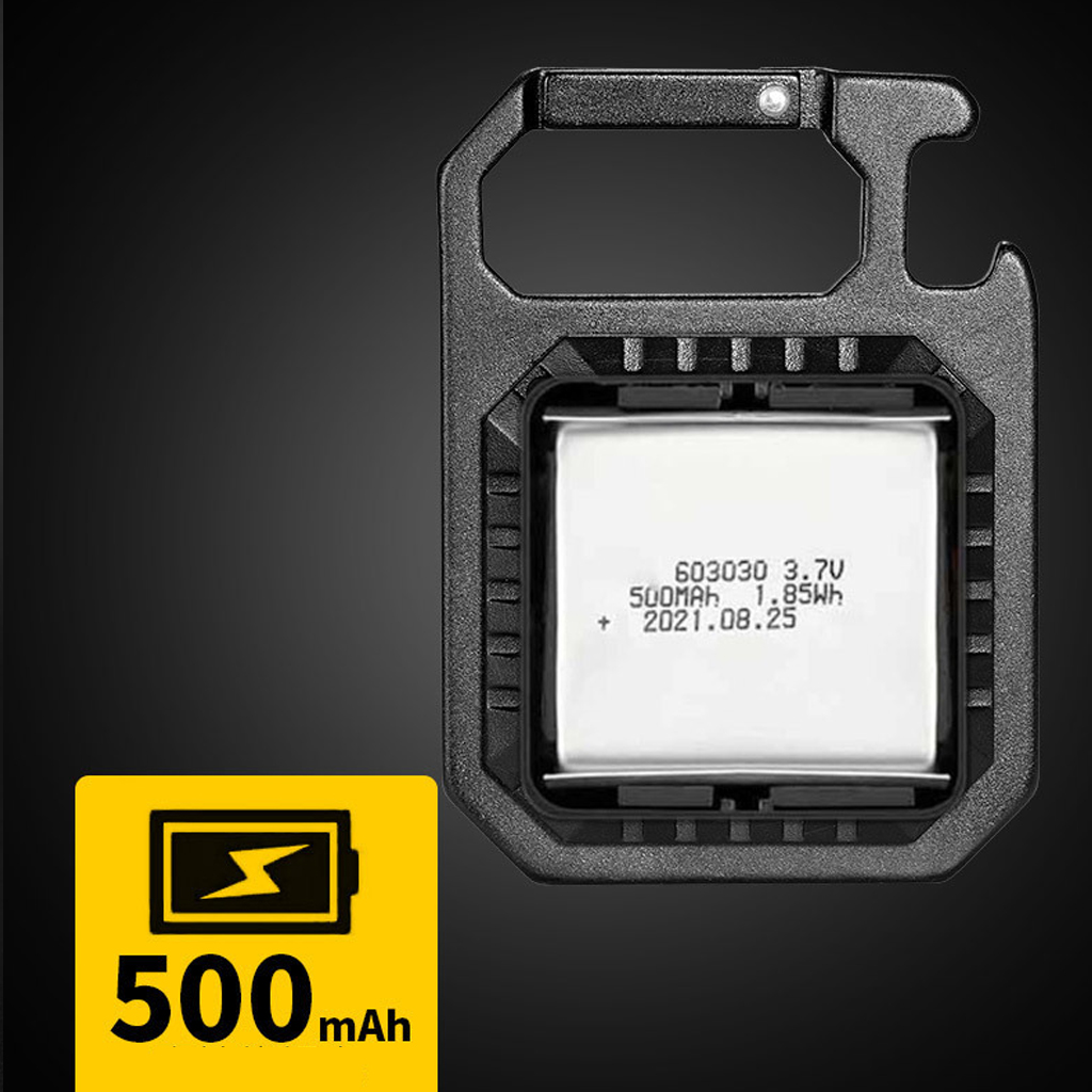Đèn LED Mini Móc Khóa Siêu Sáng Tiện Dụng US ARMY, Đèn Pin COB Dã Ngoại Thường Ngày, Sạc TYPE-C Tiện Dụng Dung Lượng PIN 500mAh Full Hộp Sạc- HÀNG CHÍNH HÃNG