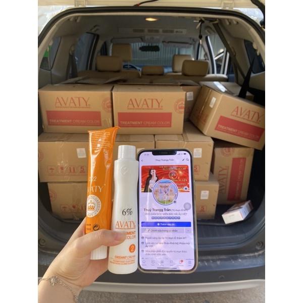 Thuốc Nhuộm Tóc Nâu Khói Lạnh kèm oxi và gang tay