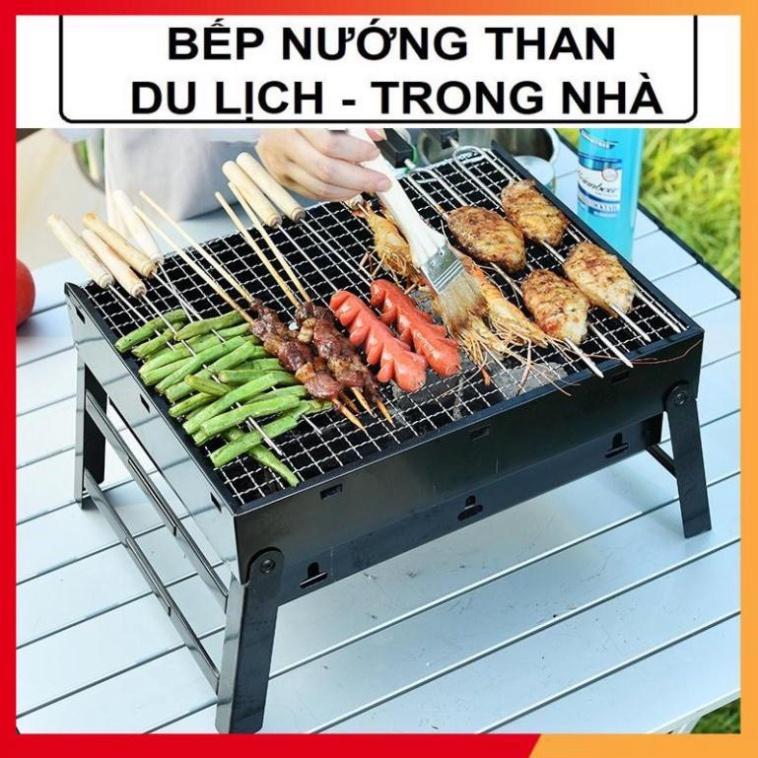 Bếp nướng than hoa loại dài, vuông, Bếp nướng ngoài trời cao cấp nhỏ gọn tiện ích, bếp nướng BBQ - Hàng nhập khẩu