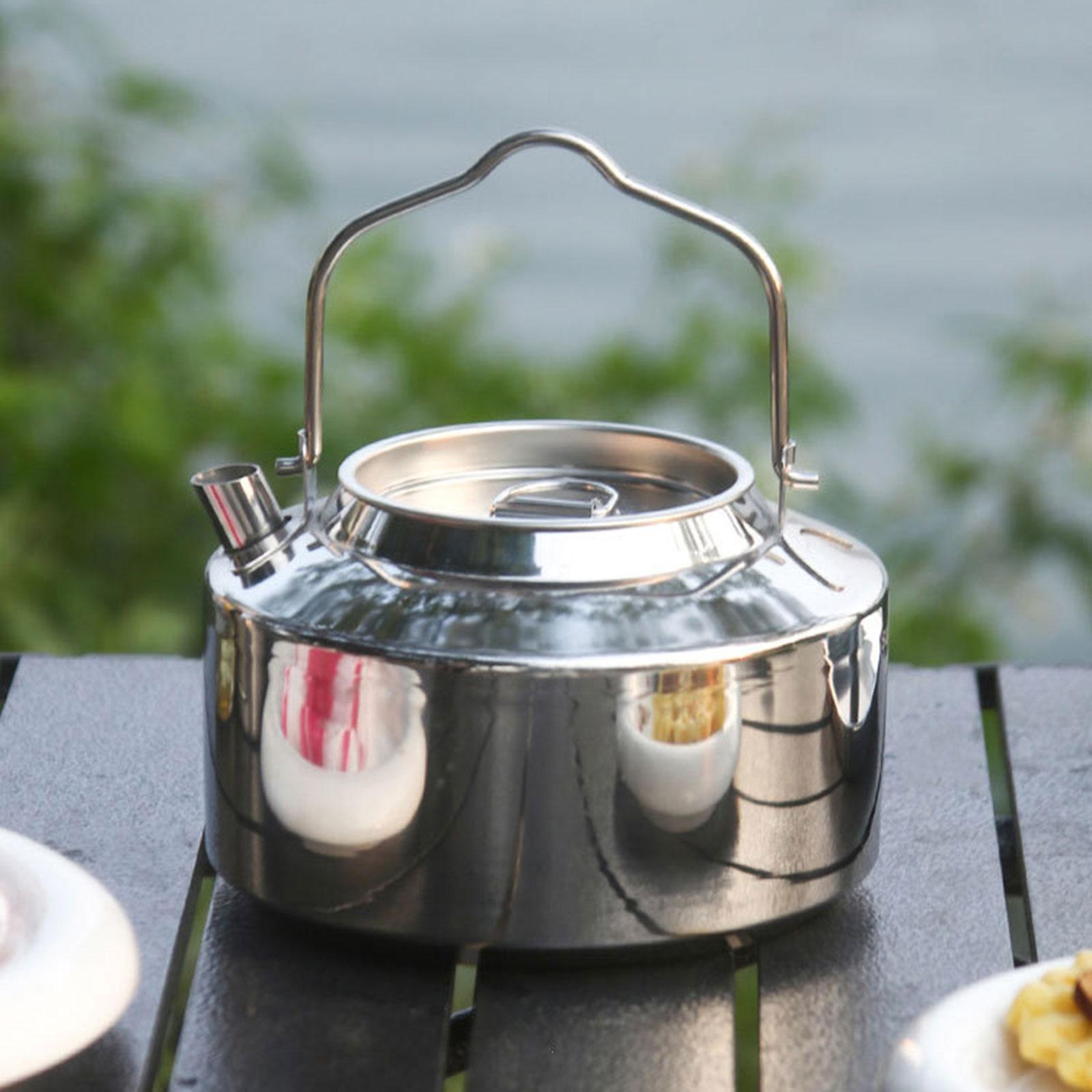 Tea Kettle Coffee Pot Stainless Steel Camping Kettle for Camping Accessories