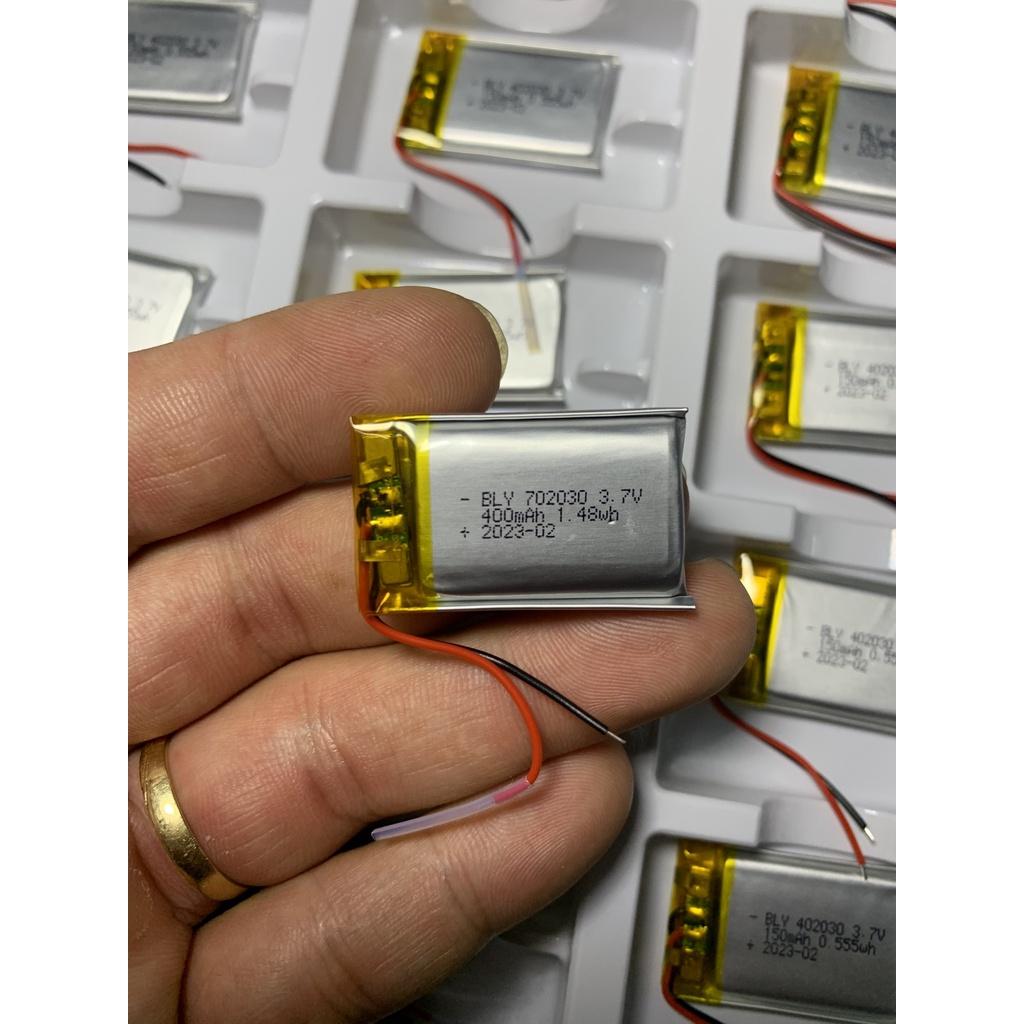Pin Sạc Lithium Polymer 3.7V 400mah 702030 Cho tai nghe,loa Mp3 MP4 MP5 GPS PSP Bluetooth