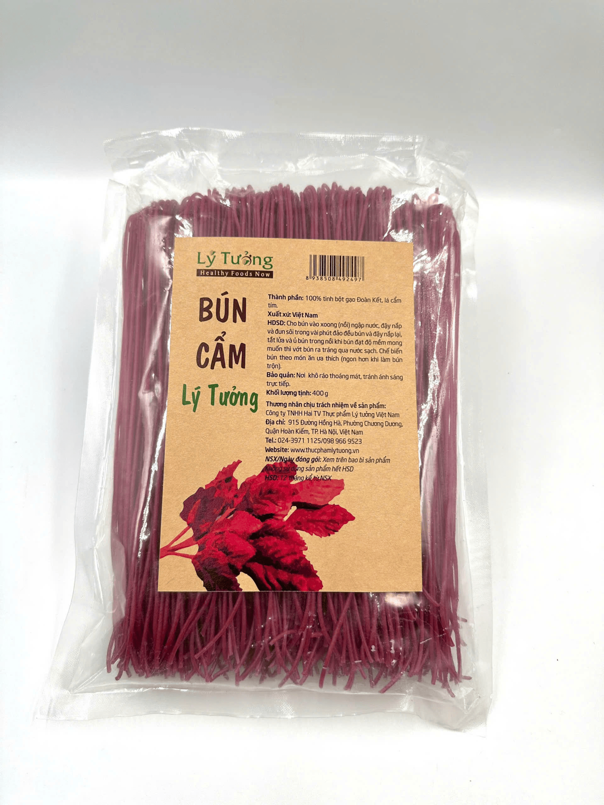 Bún Cẩm Hữu Cơ Lý Tưởng Healthy Ăn Kiêng Eat Clean Thực Dưỡng Siêu Ngon Organic Gói 500g