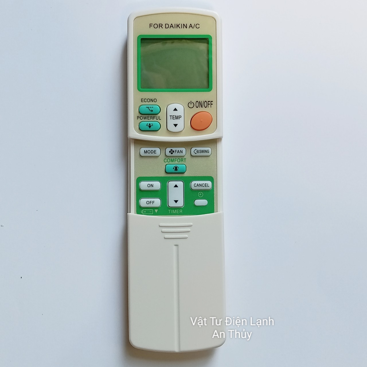 Remote máy lạnh ĐAIKIN viền xanh INVER 2 nút xanh - Điều khiển máy lạnh ĐAIKIN - Remote điều hòa ĐAIKIN - Điều khiển điều hòa ĐAIKIN