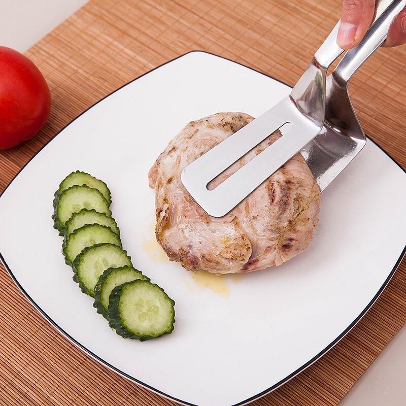 Kẹp Inox Gắp Nóng Thức Ăn, Xẻng Gắp Thức Ăn