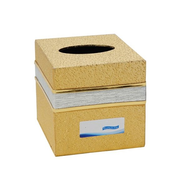 Hộp đựng giấy ăn, khăn giấy hình vuông cho bàn ăn golden