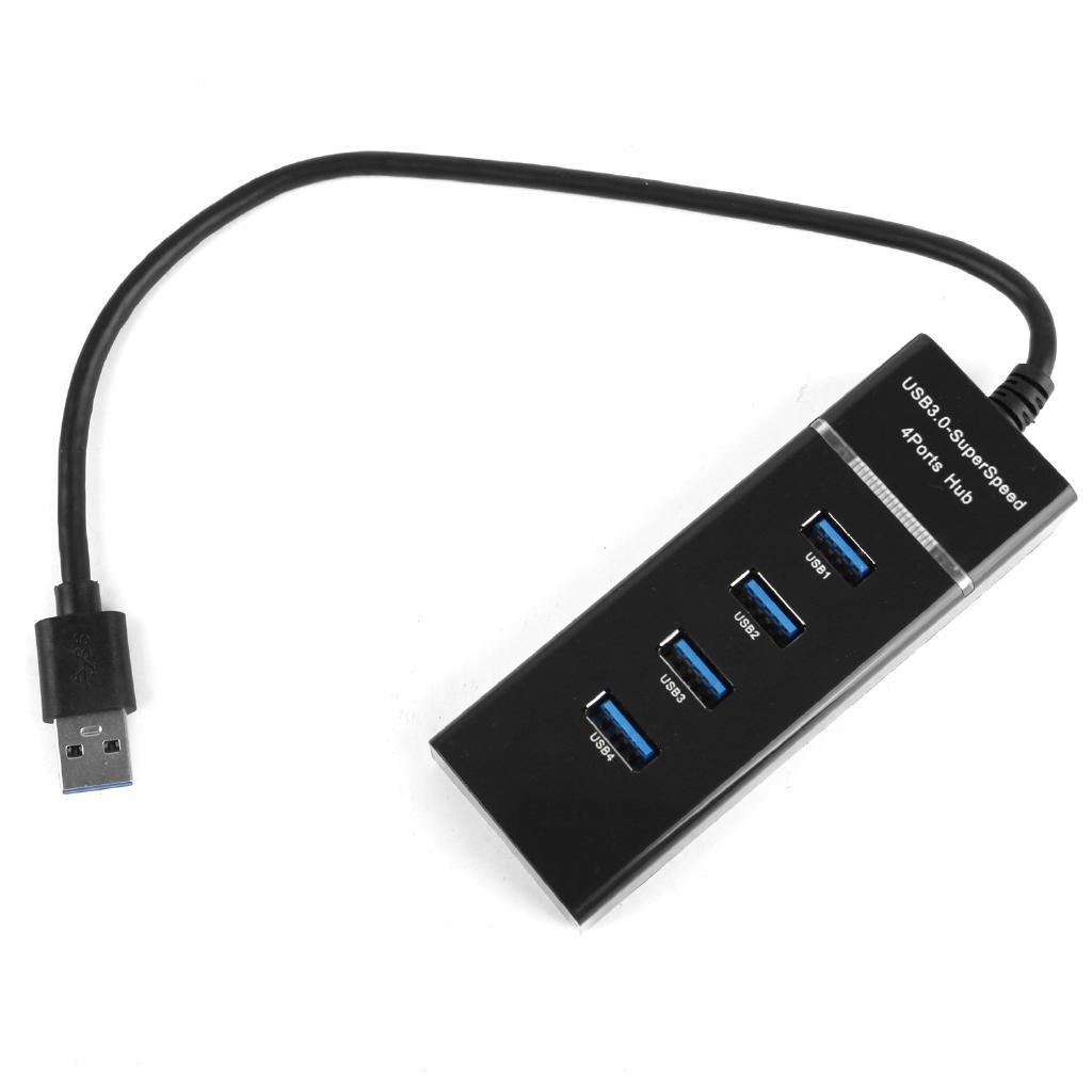 Hub Chia 4 Cổng USB 2.0 Tốc Độ Cao Tương Thích Windows PC/Mac/Laptop/Máy In Di Động HDD