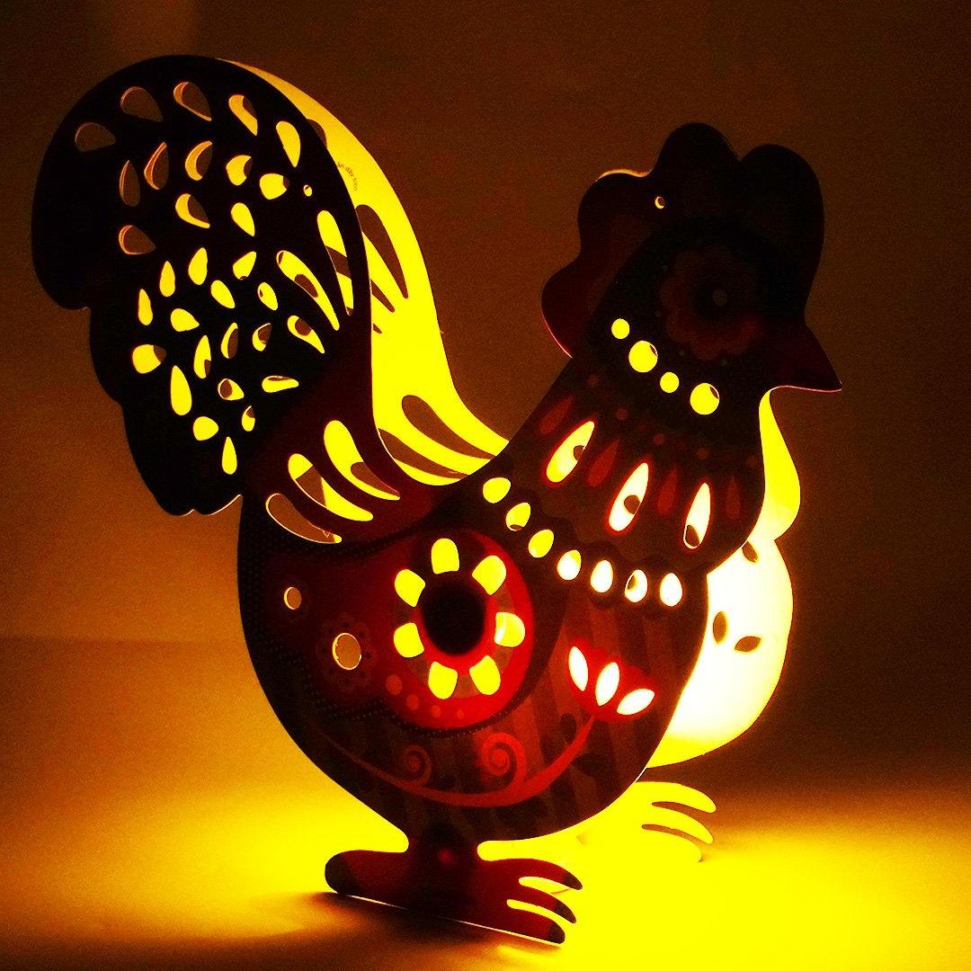 Lồng Đèn Sáng Tạo - Ánh Sáng Đêm Trăng - Hình Gà - Happy Kibu KB00324-002