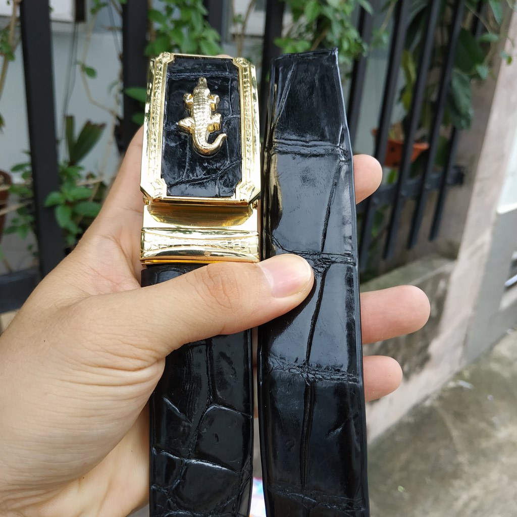 Thắt Lưng Nam Da Cá Sấu. Da Bụng Rất Mềm Và Đẹp. Dễ Sử Dụng