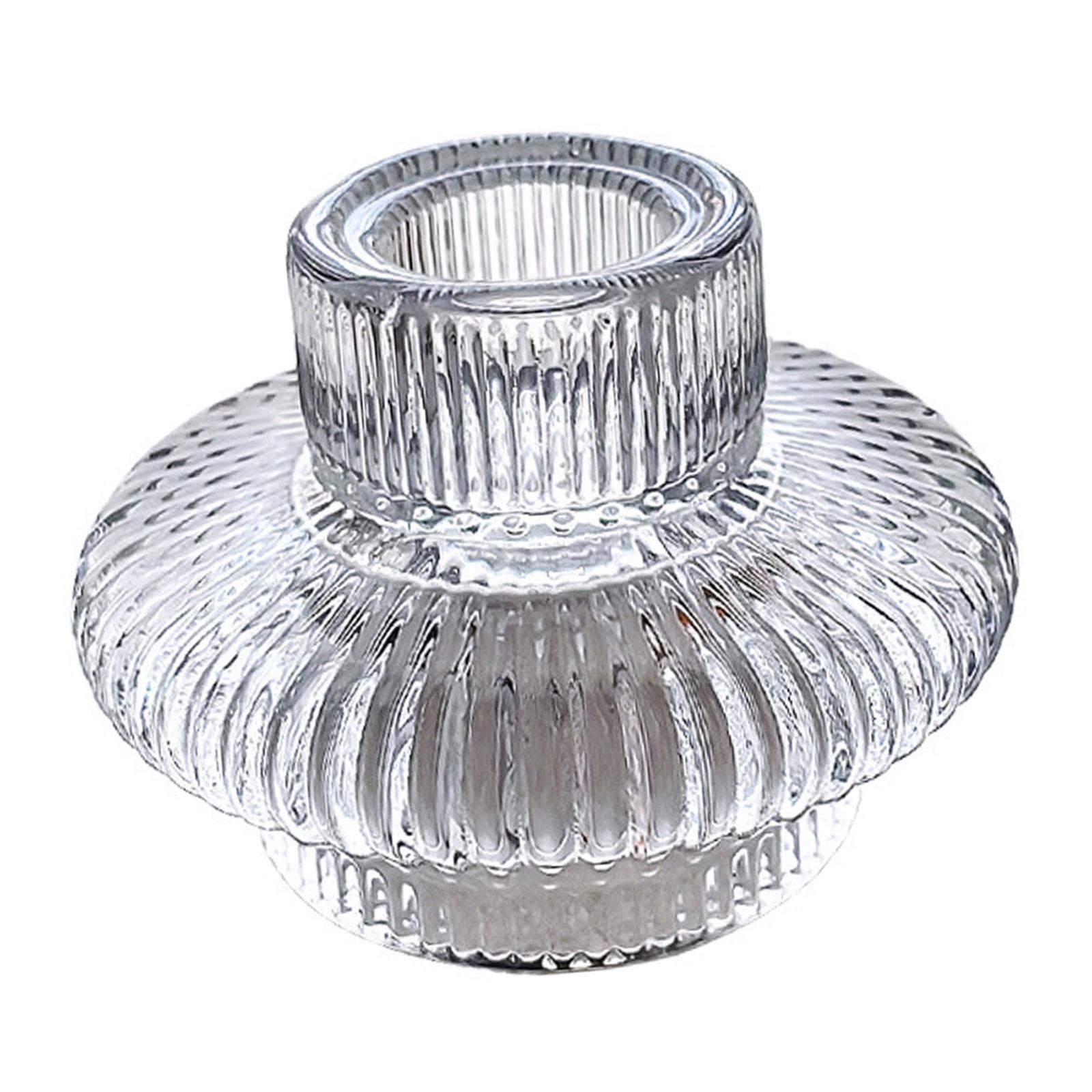Pillar Candle Stand Candlestick Glass Candle Holder for Party Holiday