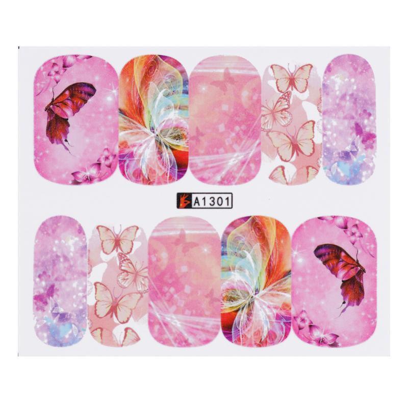 Set 12 Sticker Nước Hình Bướm Full Móng