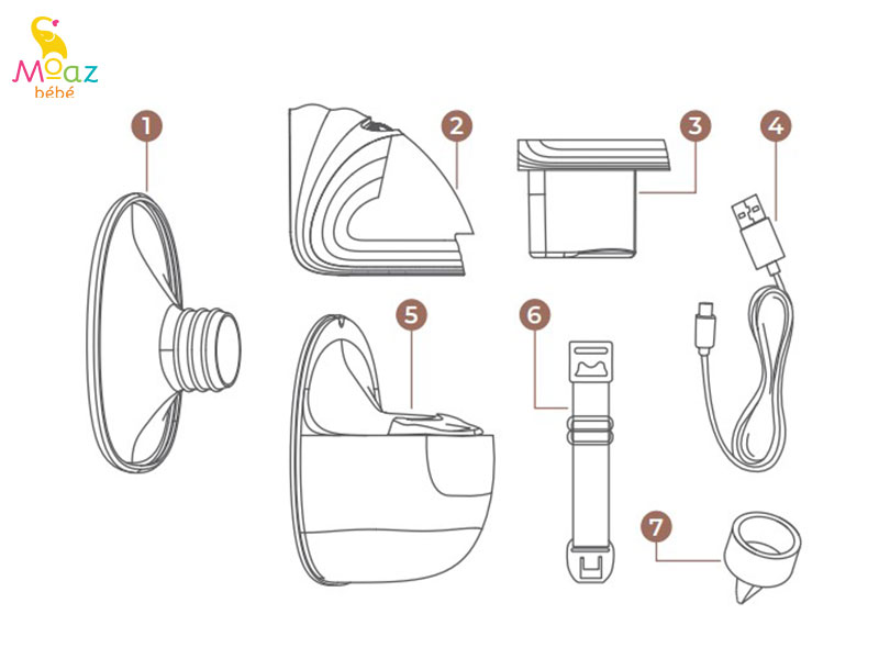 Máy hút sữa không dây Moaz BéBé MB – 052