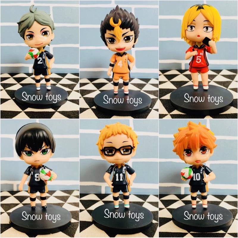 6 mô hình Haikyuu haikyu Vua bóng chuyền Sugawara Koshi Yu Nishinoya Kei Tsukishima Tobio Kageyama Shoyo Hinata Kenmau