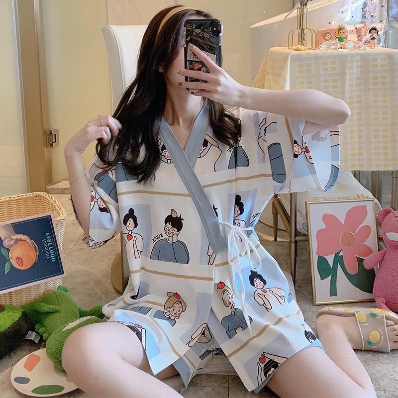 Bộ đồ - Đồ bộ bầu sau sinh cộc tay PIJAMA NHẬT BẢN chất thun sữa hoạt tiết dễ thương BĐ858