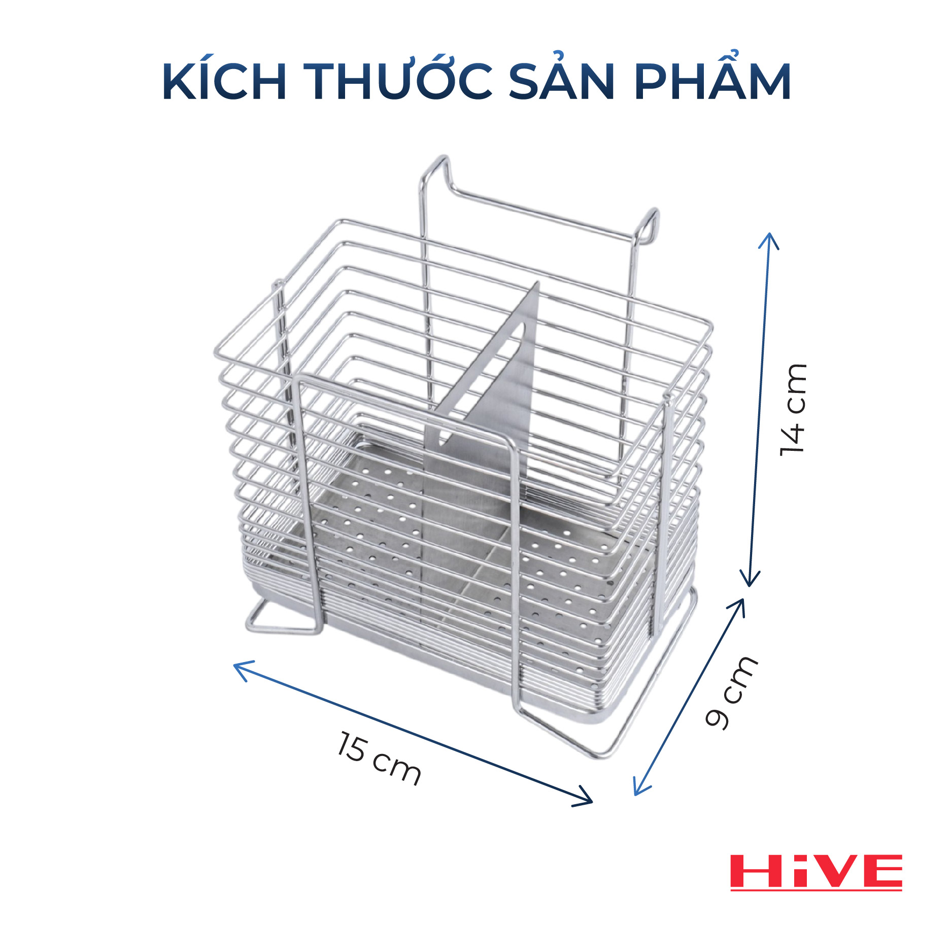Hộp (ống) đựng đũa muỗng inox 304 HiVE Big