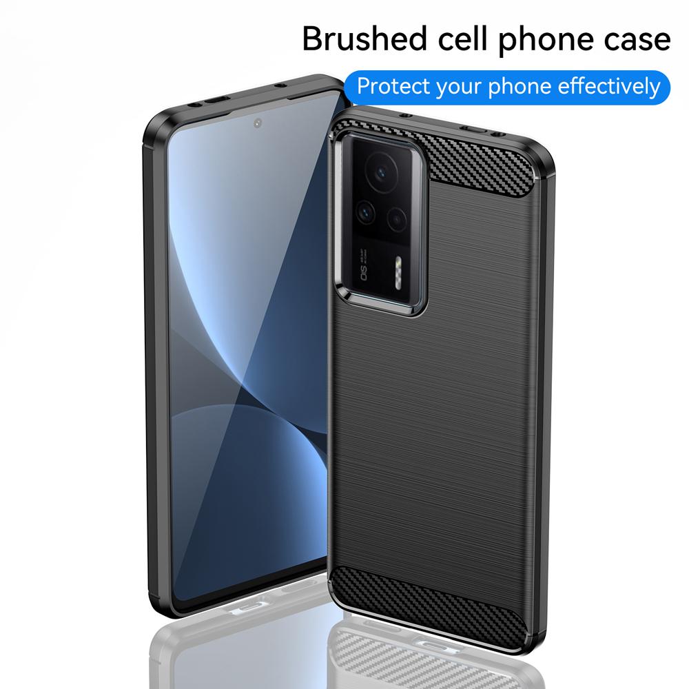 Ốp lưng cho Xiaomi Redmi K60E silicone mềm Carbone phay xước chống sốc chống vân tay