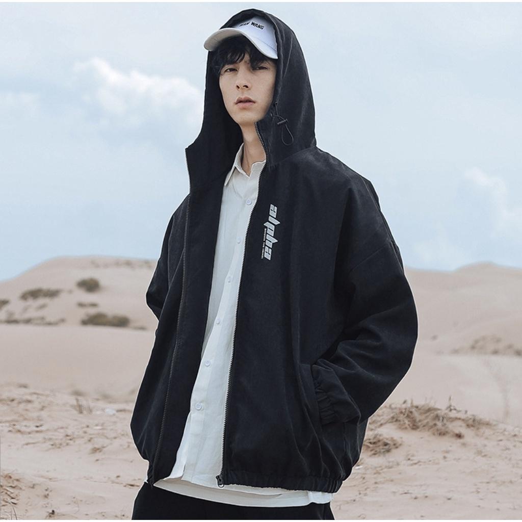 Áo khoác vải dù local brand MEANSTORE nam nữ ao khoác gió mỏng nhẹ form rộng đẹp jacket màu xanh, đen