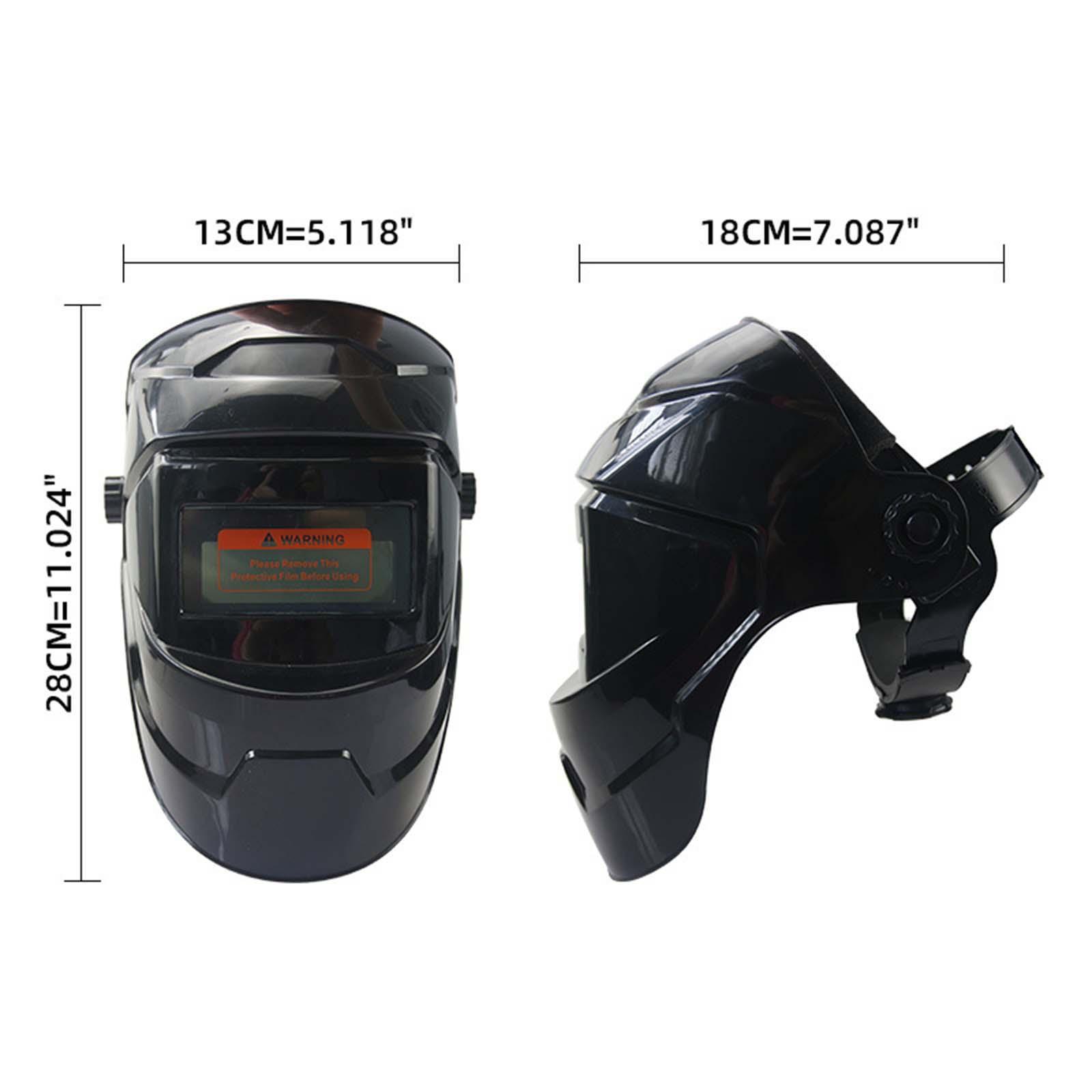Solar Power Automatic Darkening Welding Wide Adjustable Shade Universal Size Large Viewing Welder for Weld Grinding Welder Mig TIG