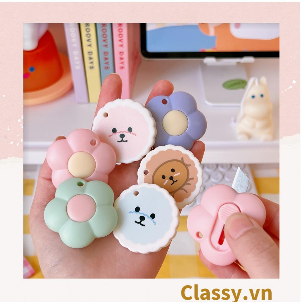 Dao rọc giấy Classy nhỏ gọn 5CM, hình bông hoa, con cún đáng yêu PK1227