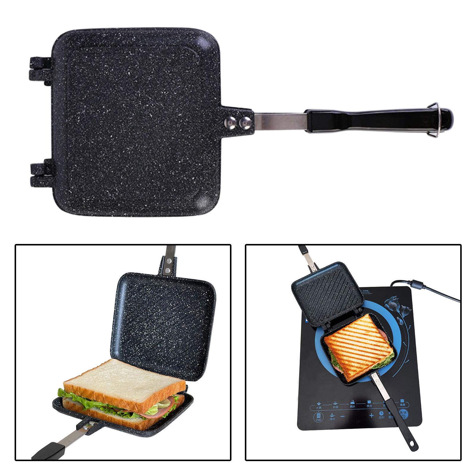 Gas Double-Side Sandwich Maker Bread Toast Machine Barbecue Mold Frying Pan