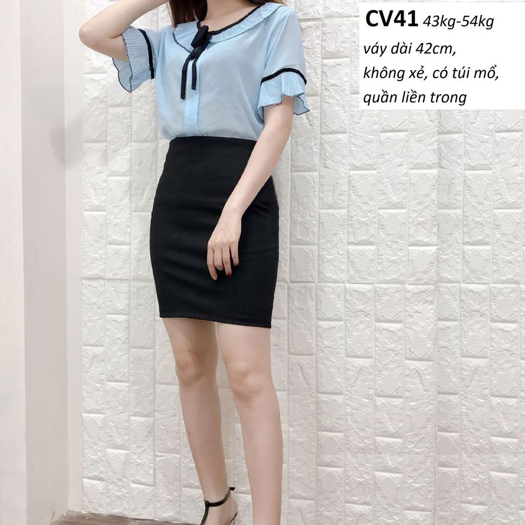 Chân Váy Công Sở Ngắn Trên Gối Có Quần Liền Trong CV41