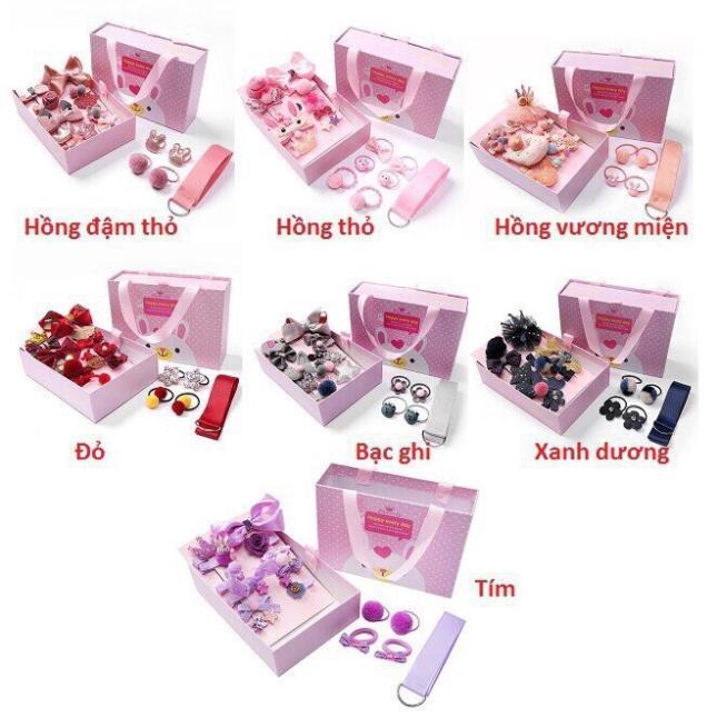 Set kẹp tóc 18 chi tiết cho bé siêu dễ thương