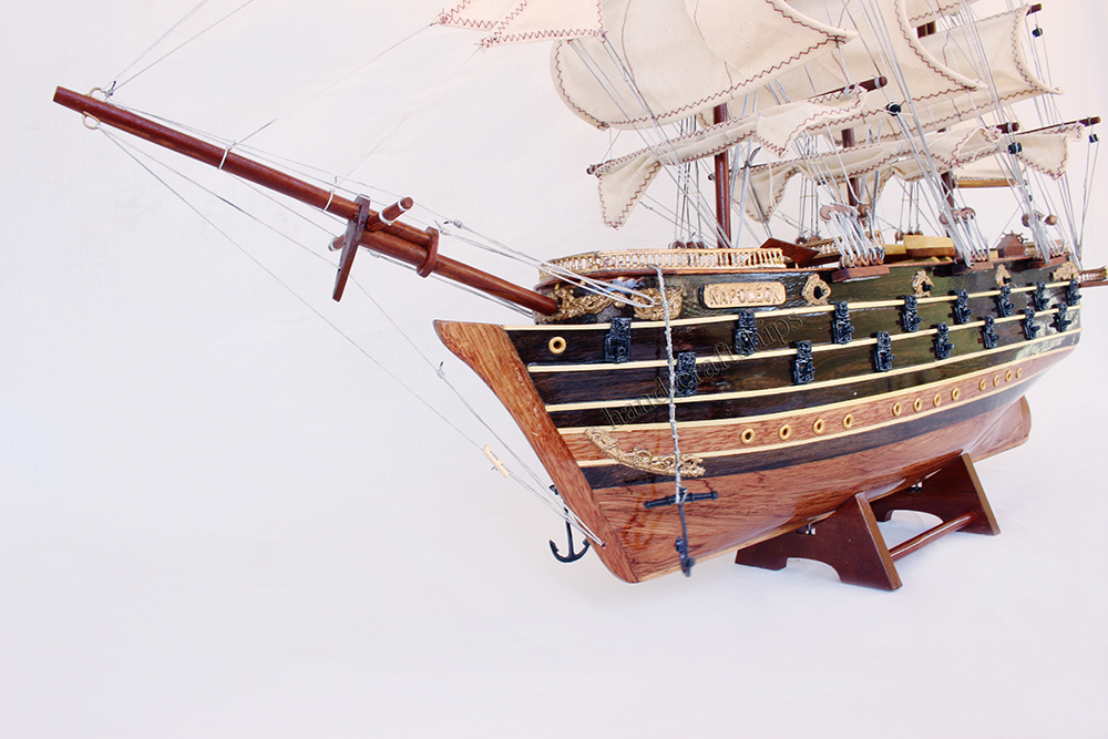 Mô hình thuyền chiến gỗ Napoleon chì (Thân: 60cm)
